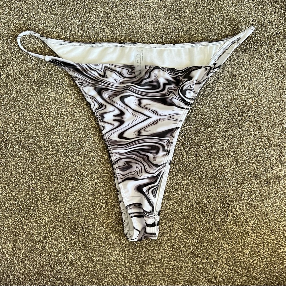 Black & White Cheeky Bikini Bottom